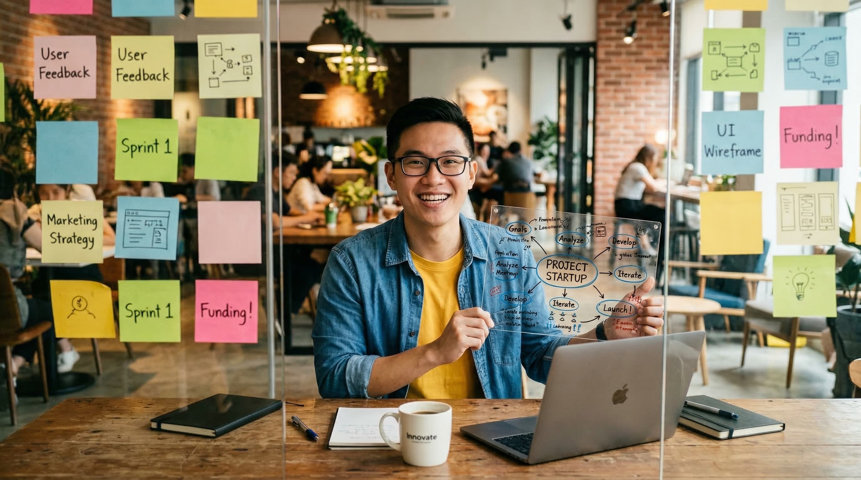 Entrepreneur working